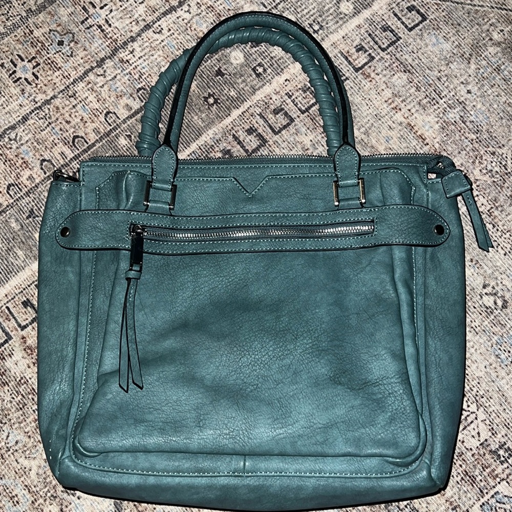 Free People Cameron Tote Teal Green